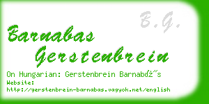 barnabas gerstenbrein business card